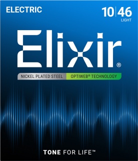 Corzi chitară electrică Elixir Optiweb 10-46 – Nickel Plated Steel Light