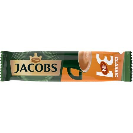 Amestec de cafea solubila, pudra pentru cafea si zahar 3in1 Classic 15.2g Jacobs