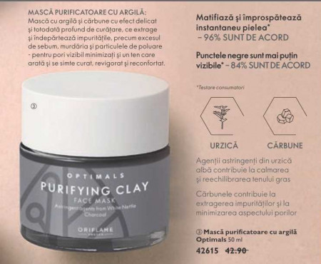 Mască purificatoare cu argilă Optimals - Img 3