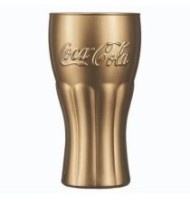 Pahar roșu si auriu Coca-Cola 370ml - Img 2