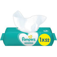 Servetele umede copii PAMPERS Sensitive 52buc - Img 2
