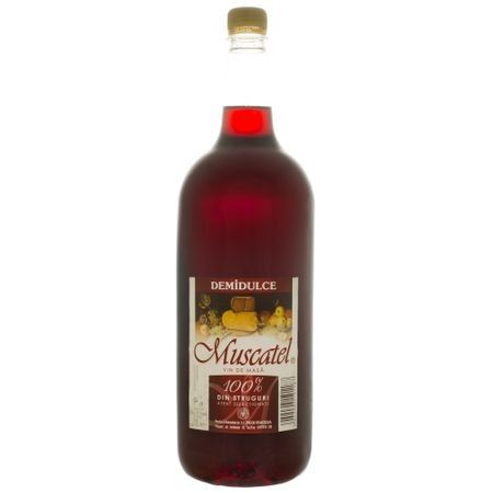 Vin rosu de masa demidulce 2l Muscatel