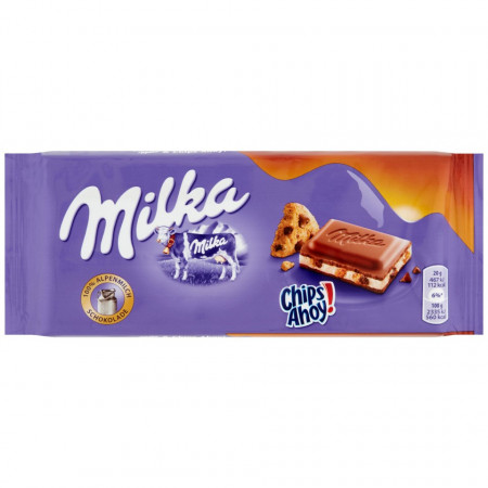 Ciocolata Milka cu biscuiti, chips ahoy 100 g