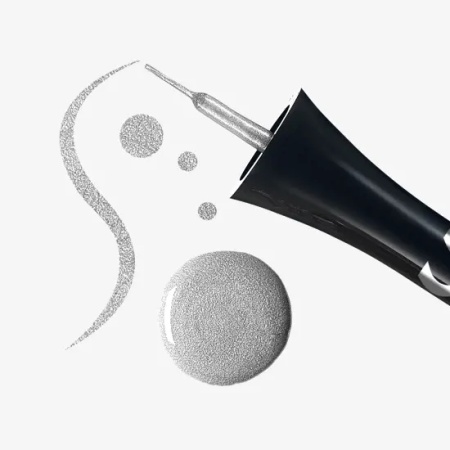 Ojă cu pensulă subţire pentru nail art THE ONE Pro Wear Silver Metallic - Img 4