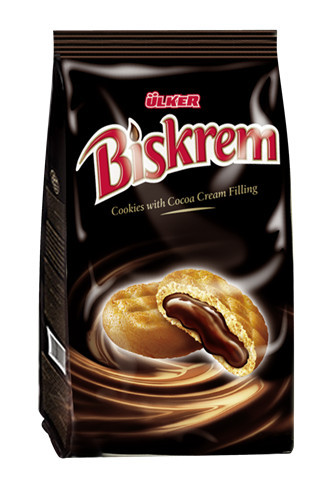 Biscuiti cu crema de cacao 160g Biskrem