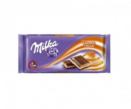 Milka Ciocolata Cu Crema Caramel 100G