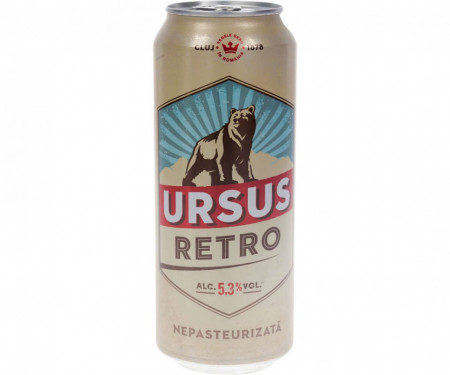 Ursus Retro bere nepasteurizata 5.3% alcool doza 0.5 l