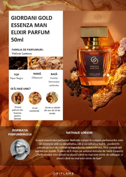 Parfum Giordani Gold Essenza Man Elixir 50ml Eau de Parfum pentru bărbați Oriflame original - Img 7