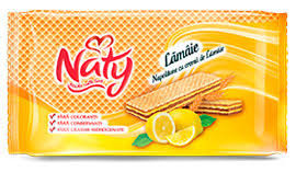 Napolitane Naty umplute cu crema de lamaie 160 g