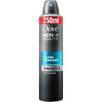 Deodorant spray Dove Men+Care Clean Comfort, 250 ml