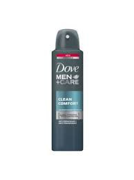 Deodorant antiperspirant spray Dove Clean Comfort pentru barbati, 150 ml