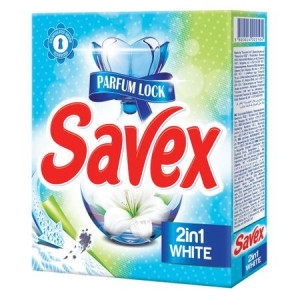 Detergent Automat Savex Powerzyme, 2in1 White, 300 g