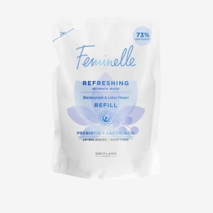 Gel pentru igiena intimă cu coacăze negre şi floare de lotus Feminelle - rezervă