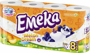 Hartie igienica Emeka, 3 straturi, 16 role, Melon Dream