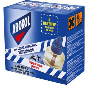 Rezerve lichid Aroxol impotriva tantarilor, 2 buc