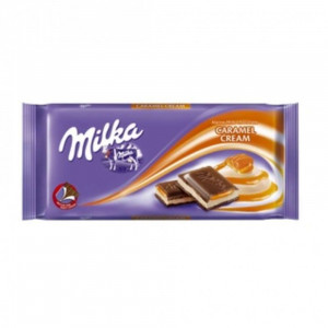 Milka Ciocolata Cu Crema Caramel 100G