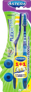 Periuta de dinti ASTERA Flex Active Medium 1+1