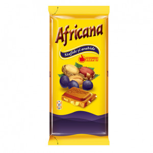 Ciocolata Africana cu arahide si stafide 90 g