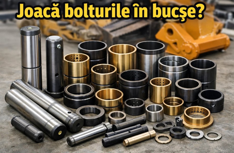De ce este vital ca bolturile și bucșele să NU aibă jocuri pe utilajele de construcții