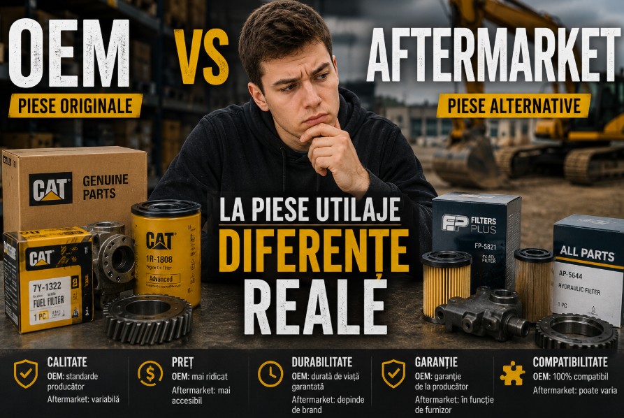 OEM vs aftermarket la piese utilaje – diferențe reale