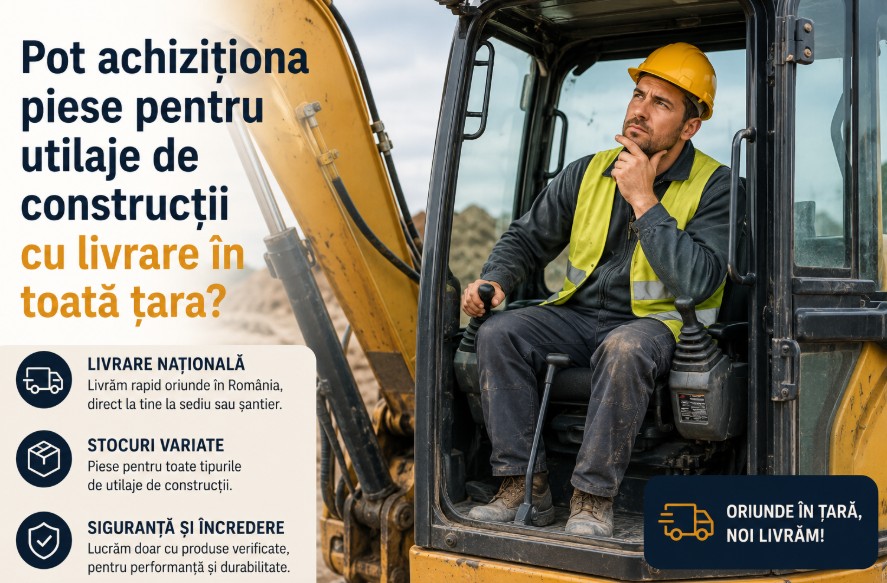 Pot achiziționa piese pentru utilaje de construcții cu livrare în toată țara?