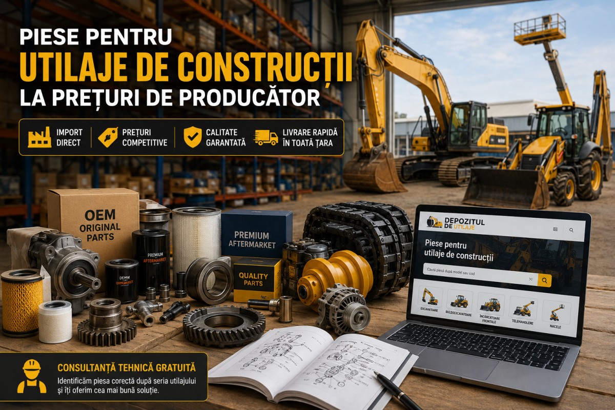 Unde găsesc piese pentru utilaje de construcții la prețuri de producător?