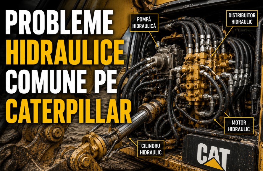 Piese hidraulice Caterpillar – probleme comune și semne de defectare
