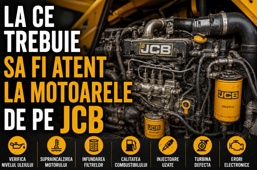 Piese motor JCB – ce trebuie verificat pentru o funcționare corectă