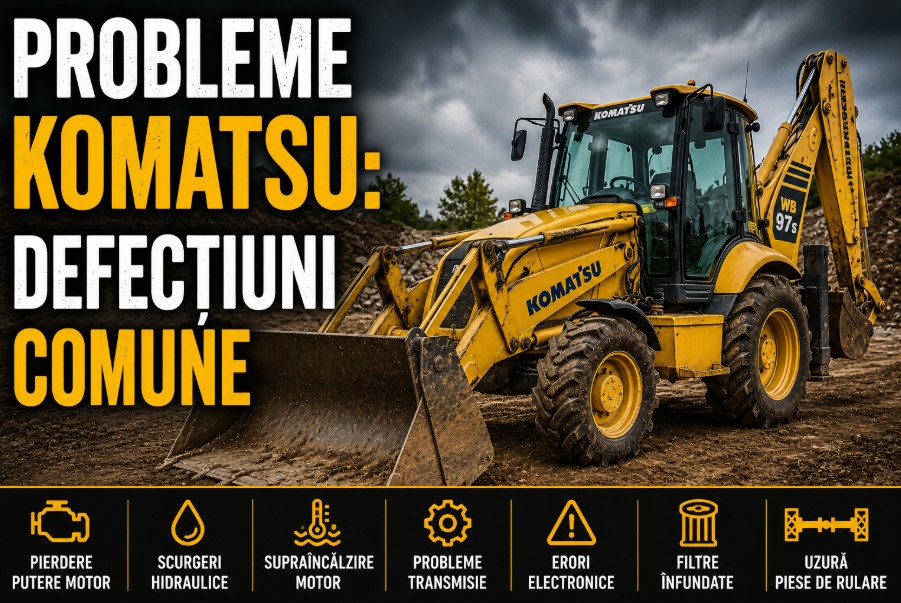 Cele mai comune probleme Komatsu – simptome, cauze și verificări