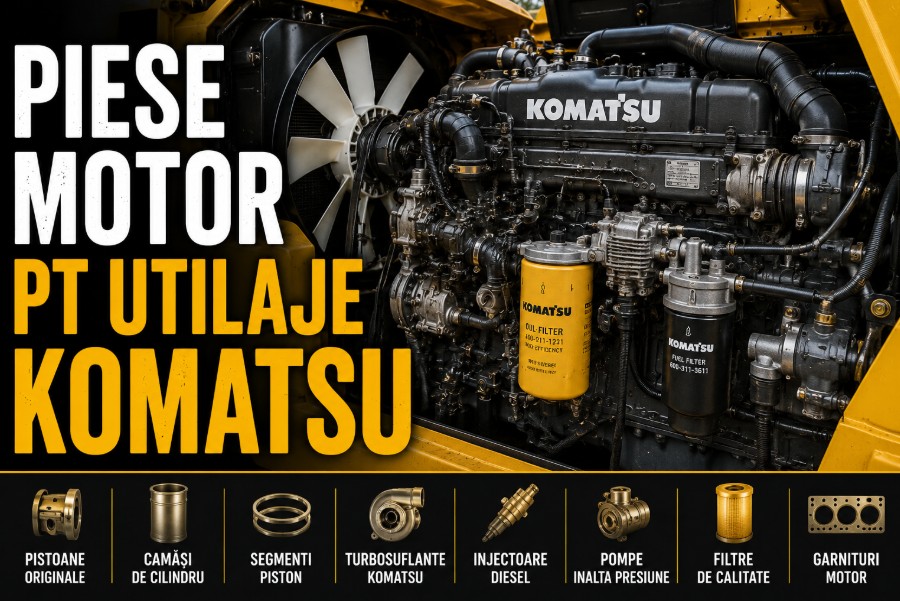 Piese motor Komatsu – ghid pentru întreținere corectă