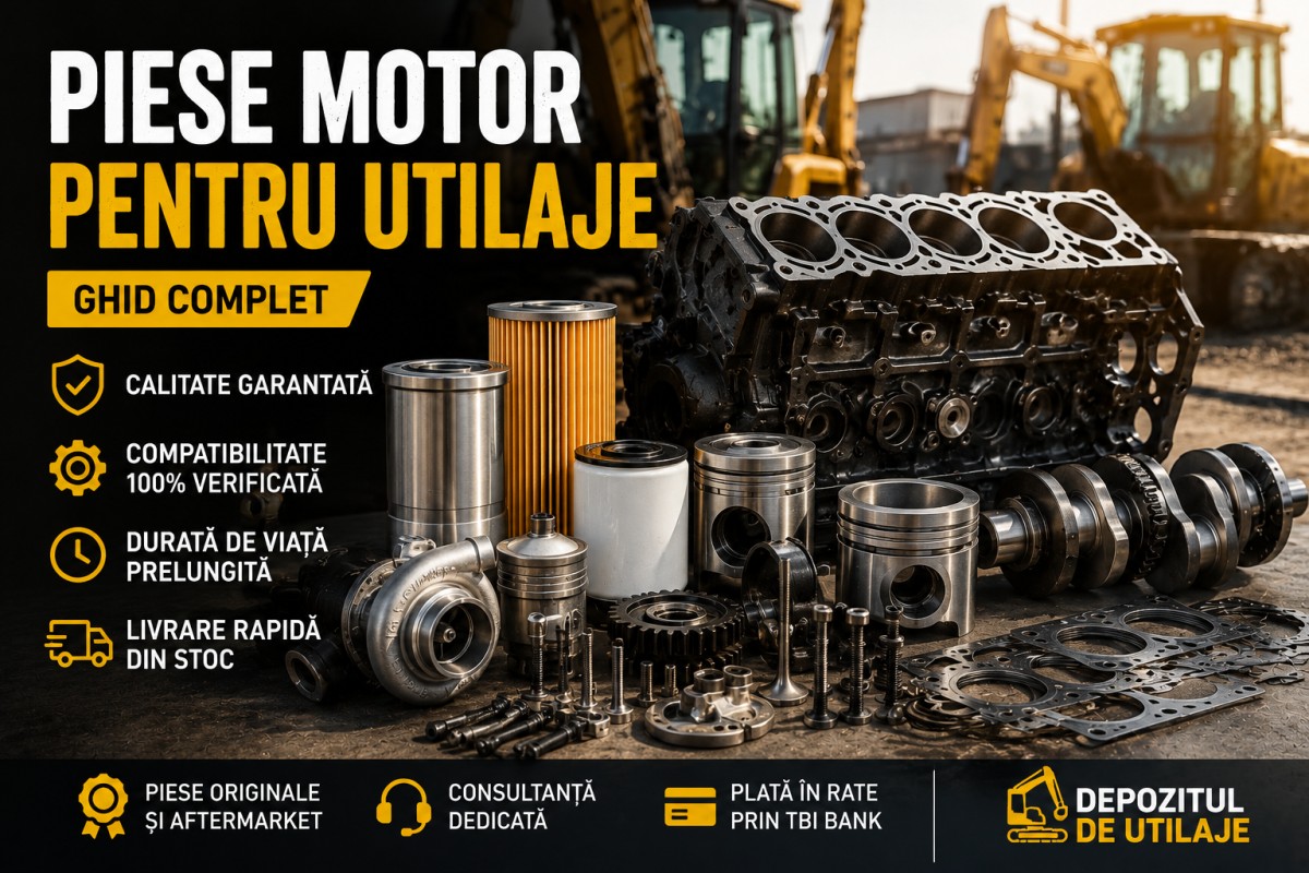 Piese motor pentru utilaje – ghid complet pentru alegere, întreținere și identificarea defecțiunilor