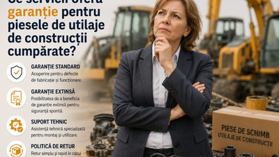 Ce servicii oferă garanție pentru piesele de utilaje de construcții cumpărate?