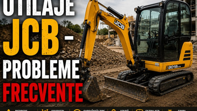 Probleme frecvente la utilajele JCB – cauze, simptome și verificări