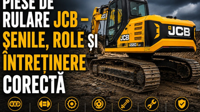 Piese de rulare JCB – șenile, role și întreținere corectă