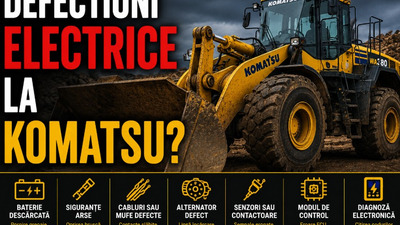 Piese electrice Komatsu – semne de defect și verificări necesare