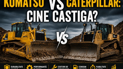 Caterpillar vs Komatsu – care utilaje sunt mai fiabile?
