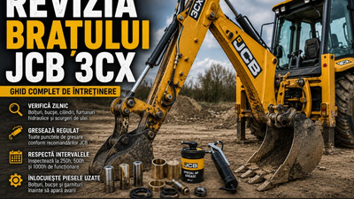 Revizia brațului de buldoexcavator JCB 3CX – Tot ce trebuie să verifici pentru o funcționare fără probleme