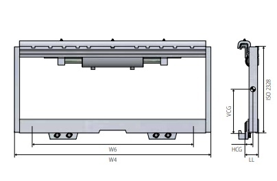 Translatie furci stivuitoare 2500kg FEM 2 - lățime 1000mm – Model TRF225.100P