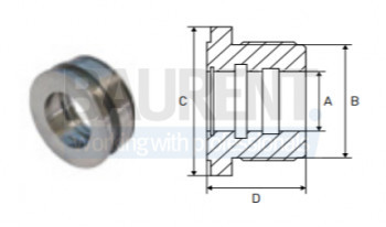 Cap cilindru 45x80x80x35 mm lift hidraulic ZEPRO MAMMUT LIFT