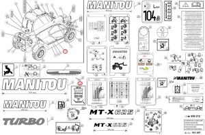 Autocolant identificare Manitou 259398 - Img 2