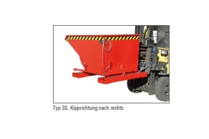 Container basculabil pe 3 directii pt spani si emulsii 0.3mc - 750kg - Bauer S3S 300 - Img 3