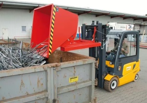 Container basculabil pentru stivuitor - 0.75mc - 1000kg - Bauer AK 75 - Img 2