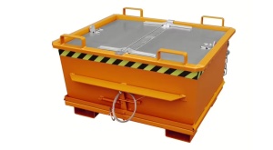 Container cu fund basculabil 1mc -2000 kg Bauer BKB 1000 - Img 6