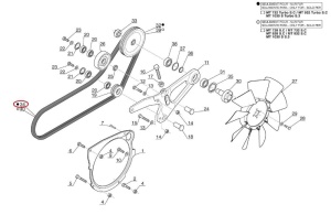 Curea ventilator radiator Manitou 257524 GATES