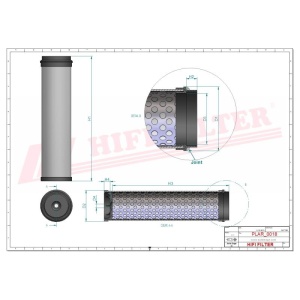 Filtru aer securitat SA11791, SA 11791, Liebherr, Volvo, MAN, Claas, Case, Sennebogen - Img 2