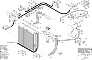 Furtun inferior radiator Manitou 256915