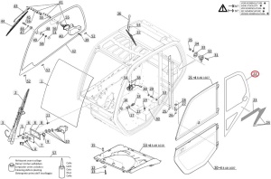 Geam usa cabina Manitou 746750-AFTERMARKET - Img 2