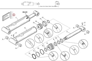 Kit reparatie cilindru hidraulic Manitou 746367 - Img 3