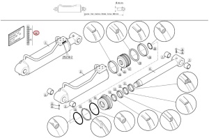 Kit reparatie cilindru inclinare Manitou 603549 - Img 3