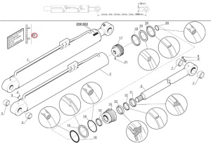 Kit reparatie cilindru ridicare Manitou 604322 - Img 3